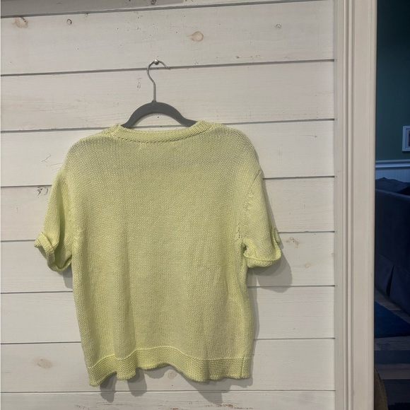 Rachel Roy Lime Green Knit Short Sleeve Sweater - Picture 10 of 10